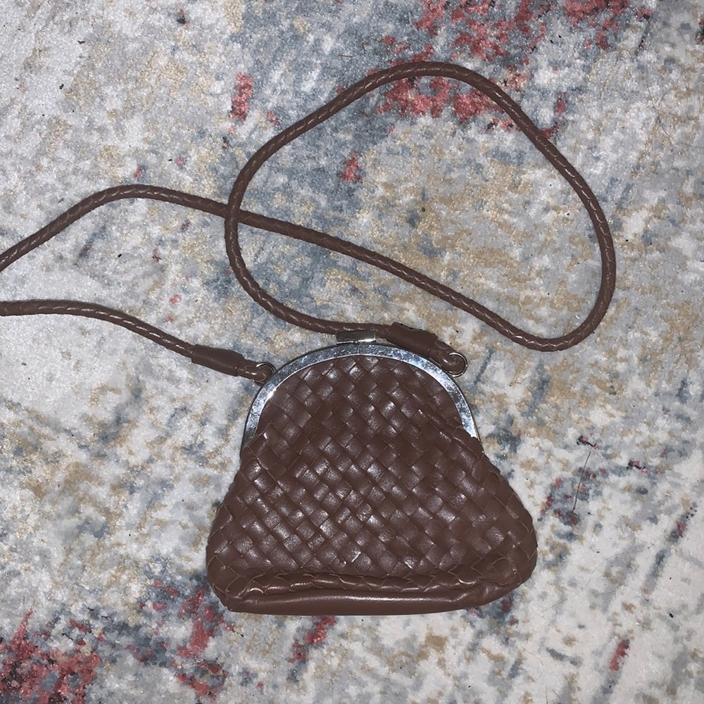 Adrienne Vittadini woven Leather Crossbody Bag